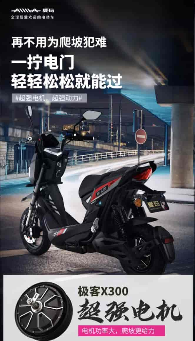 愛瑪極客X300電動車--動力足