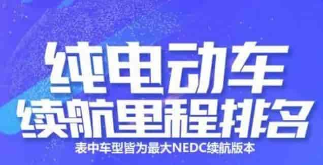 國內(nèi)市場126款純電動汽車?yán)m(xù)航里程排行榜